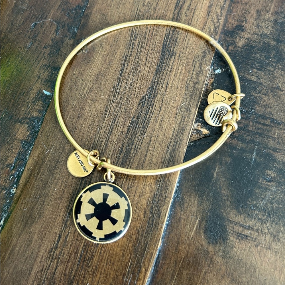 Alex and Ani Nautical Gold Tone Bangle Bracelet